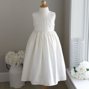 Strasburg Dress Ivory Silk Size 7 Wedding Flower Girl Special Occasion